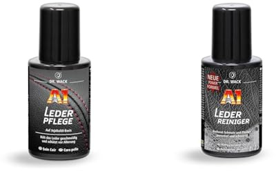 DR. WACK A1 Lederpflege & Lederreiniger Bundle – 2×250 ml – gründliche Entfernung von Schmutz & Flecken - für Glatt- & Kunstleder - Hochwertige Autopflege