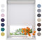 Radeco® Verdunkelungsrollo 210 x 190 cm weiß, Größen von 40 bis 240 Breite, ohne Bohren möglich, Rollo wandmontage, Rollo 210 cm breit, Fenster rollos für innen, rollos für Fenster