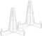 Operitacx 2pcs Acrylic Plate Display Rack Transparent Stands for Dinner Plates Jade Storage Cupcake Holders and Decorative Display Living Room Kitchen and Office