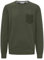11 Project PRPulo Herren Sweatshirt Pullover Pulli mit Rundhalsausschnitt O-Neck mit Brusttasche, Größe:M, Farbe:Forest Night (190414)