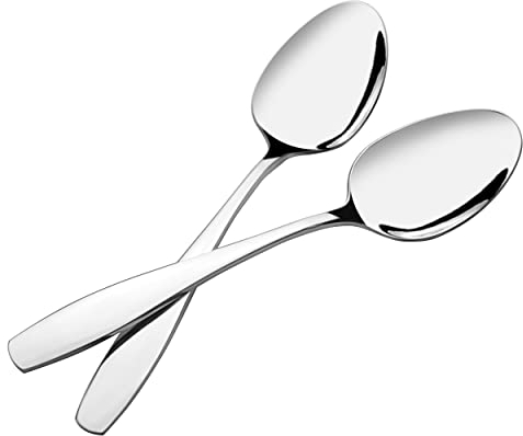 Ortodayes 6-Piece Stainless Steel Serving Spoons, Large Buffet Parties Serving Spoons Set