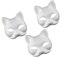 PATKAW Weiße Masken Selber Machen Katzengesichtsmaske DIY 3 18X17x6cm Katzenmaske Weiße Weiße DIY Für Cosplay Party Maskenkostüm Bemalbare Masken