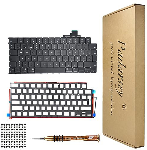 Pardarsey Repuesto Retroiluminación Español Teclado ESPAÑOL Compatible para MacBook Air M2 Retina 13.6 Pulgadas A2681 2022 Azul Oscuro (Medianoche) Año Teclado + Tornillos + Destornillador