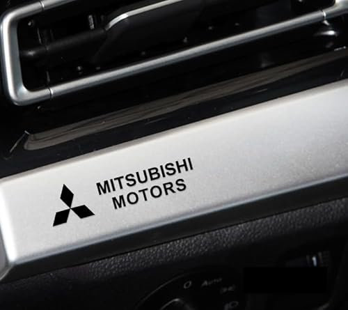 VOLBOZ 8 Stück Auto Emblem Aufkleber für Mitsubishi Eclipse Cross Airtrek ASX Outlander, Buchstaben Emblem Aufkleber, Auto Body Abzeichen Sticker, Logo Abzeichen Styling Dekorationsaufkleber,A