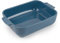 PEUGEOT - Bandeja rectangular de cerámica para horno - 25 cm x 16,8 cm x 6,2 cm - Capacidad: 1,4 L - 2-3 porciones - Fabricado en Francia - Color azul claro