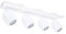 KOLORENO Halogen-Anbauleuchte Quantus - Aufbauleuchte Wand und Decke - Aufbauleuchte Aufbaustrahler GU10 - Aufbauleuchte Strahler Lampe x4 - Deckenstrahler Aluminium - Weiß, 500 x 62 x 25 mm