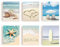 SUPERDANT Impresión Artística de Pared de Playa de Verano，Pintura de Pared de Paisaje Costero，Realismo Sin Marco，Lienzo Junto Al Mar，Estrella de Mar，Surf，Arte de Pared，Juego de 6 (Sin Granja)