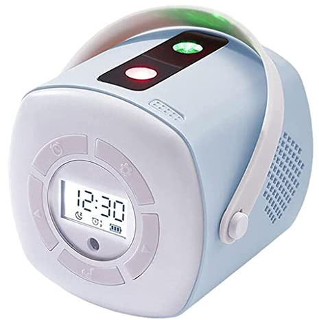 DDKYHU Tragbares Sternenprojektor-Licht für Kinder mit Fernbedienung, Wecker, USB, Schlafatmosphäre, romantische Lampe, Party-Dekoration, Foto-Requisite, Rosa (blau)