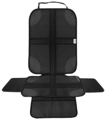 Ezilif Car Seat Protector, 600D Oxford Fabric Car Seat Protectors for Child Seats Fits ISOFIX, Waterproof Baby Seat Protector with Pockets and Thick Pad Cover for Kids (1 Pack)