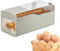 Huevera para nevera, huevera de rotación automática de 2 capas para frigorífico, recipiente de huevos para nevera con tapa transparente, nevera apilable para almacenamiento