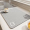 Dai Lufei Tapis de Bain Antidérapant Super Absorbant Diatomite，Tapis Égouttoir Absorbant Évier，Tapis Vaisselle Egouttoir pour Cuisine Séchage Rapide (Gris, 45 * 70)