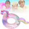 Unicorno Gonfiabile, Cavalcabile Unicorno Gonfiabili Piscine Bambini Galleggiante per Piscina,Anello da nuoto gonfiabile con unicorno,giocattolo acquatico 5-9 anni