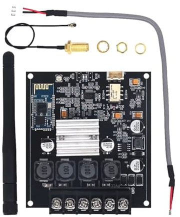 Fangxuee Wireless Bluetooth Amplifier Board QCC3034 Bluetooth Version 5.0 TPA3116 Amplifier Board APTXHD with Antenna