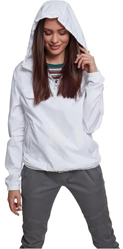 Urban Classics Damen Übergangs-Jacke Ladies Basic Pull-Over Jacket ,white ,XS