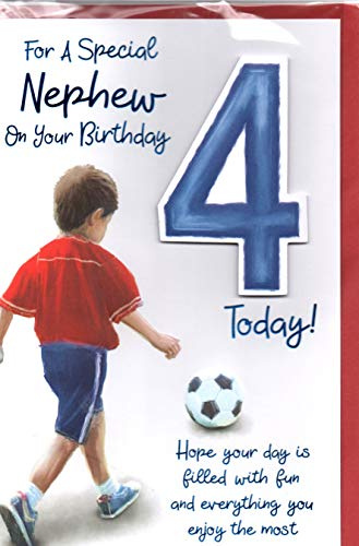 4th Birthday Card - 4th Birthday Nephew - to a Specialr Nephew 4 Today