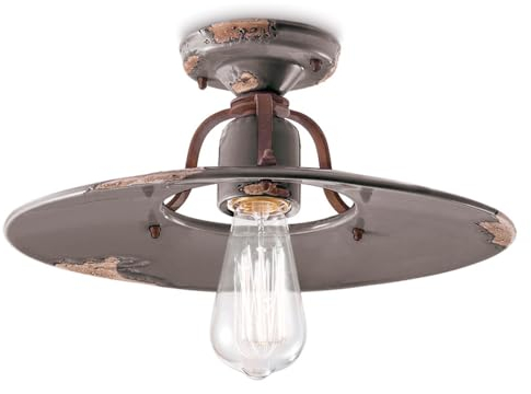 Deckenleuchte D.40 C1445 Country 1 Licht Vintage Taupe Ferroluce