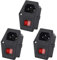 IEC Buchse Einbau, 3 Stück Steckdosenschalter 16A 250V Kaltgeräte Einbau Stecker IEC320 Steckersteckdose Wippschalter Inlet Modul Anschluss Sicherung Schalter
