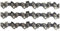 Nemura Lot de 3 Chaînes de tronçonneuse - Compatible avec Stihl MS170, MS171, MS180, MS181-50 Maillons Entraîneurs - Pas 3/8 Lp - Jauge 0.43 (1.1mm) - Pièces Détachées - Marque Française