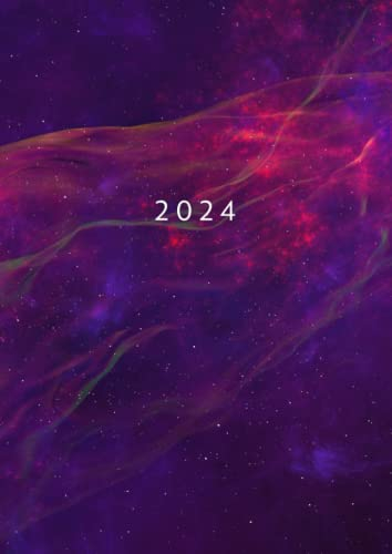 2024: A4 Wochenplaner mit Zeiteinteilung | Terminkalender mit Stunden 5 - 23h Tag | 1 Woche auf 2 Seiten mit Zeit | Kalenderbuch Planer Organizer ... Buchkalender Jahresplaner | Soft-Cover Nebula