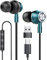 USB C Wired Earbuds, in Ear Earphones for Laptop PC with Microphone, Magnetic Noise Isolation Headset Compatible for iPhone 16 15 Pro Max Plus iPad Pro Samsung MacBook