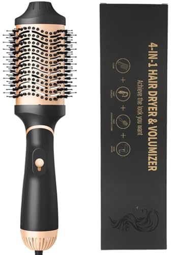 Hair Dryer Brush Blow Dryer in One Step, Upgraded 4 in 1 Hair Dryer and Styler Volumizer with Negative Ion Anti-frizz Ceramic Titanium Barrel Hot Air Styler Hair Straightener