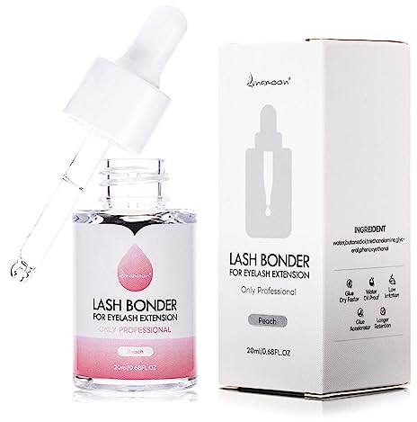 Wimpern Bonder Lash Bonder Versiegler für Wimpernverlängerung Glue Accelerator Versiegelung Wimpernbinder Beschleunigt die Trocknungszeit des Klebers Verlängern sie die Haltedauer 20 ml (Peach)