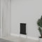 WarmeHaus Radiateur horizontal à panneau plat avec colonne - 600 x 408 mm - Noir - Chauffage central pour salle de bain, chambre à coucher, cuisine, couloir, salon