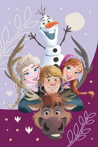 Trendstern Frozen Eiskönigin Decke 100 x 150 cm Kuscheldecke Kinderdecke Anna ELSA Olaf Erik