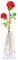 YWHL Handgefertigte rote Rose Blume Kristall Figur mit Vase, Blumenstrauß Glas Blumen Ornament Rose Geschenke für Frau Freundin Frauen Kristall Blume Home Tischdekoration für Jahrestag Hochzeit