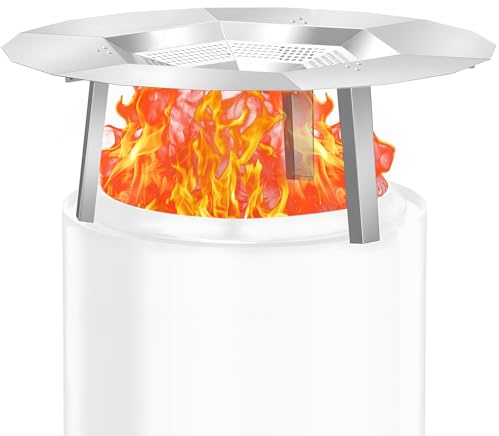 Keesha Heizabweiser für Solo Stove Ranger, 38,1 cm, Heizplatte für Feuerstellen, Wärmeabweiser für Solo Stove Ranger-Zubehör mit 3 abnehmbaren Beinen, 304 Edelstahl