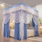 Himmelbett-Vorhänge, Bettvorhänge, eleganter Stil, Prinzessin, 4 Eckpfostenbett, einfarbig, Betthimmel-Vorhang, doppellagiger Vorhang für Doppelbett/Queensize/Kingsize-Bett, Schutz