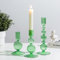 Glasseam Vert Bougeoirs en Verre: Lot De 3 Bougeoirs Porte-Bougies ColoréS pour La DéCoration D'IntéRieur Bougeoirs à Bulles pour Bougies DéCorations De Table De NoëL