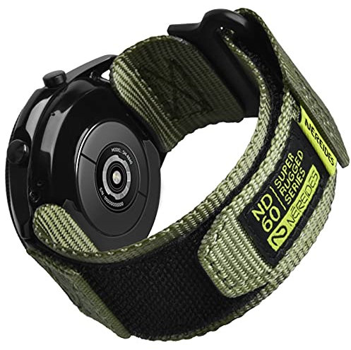 Nereides 22mm Watch Strap Compatible with Samsung Galaxy Watch 3 45mm/Watch 46mm/Gear S3, for Amazfit GTR/Huawei GT/Garmin Venu, Nylon Replacement Sports Band for Men Women (Army Green)