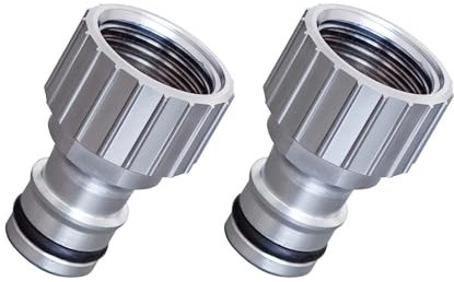 Diivoo Hahnverbinder 1/2 Zoll, Premium schlauchanschluss, Wasserhahn Adapter für Garten, Schlauch,den Anschluss eines Waschmaschine, Anti-Splash-Technologie, frostsicher(Packung mit 2)