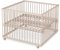 Sämann Laufstall Baby mit Lattenrost | stufenlos höhenverstellbar | Laufgitter Premium | Babybett aus Holz | Krabbelgitter (natur, 100x100 cm)