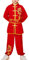 TTAO Kinder Kampfsportkleidung Traditionelle chinesische Tai Chi Uniformen Langarm Tops mit Hose Leichte Wettkampfkleidung Chinesischer Stil Uniform Rot 122-128