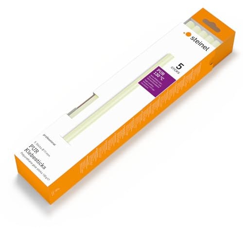 Steinel Klebesticks PUR Ø 11 mm, Outdoor-Kleber, 5 Sticks, witterungs- und feuchtigkeitsbeständiger Montagekleber
