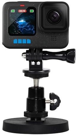 Magnetische Kamerahalterung, Starke Magnetische Halterung mit 360° drehbarem Kugelkopf Kompatibel mit GoPro Hero 13/12/11/10/9/8, DJI Osmo Action 5 Pro/4/3, Insta360 X5/X4, AKASO Action Kamera