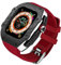 AXPTI Adecuado para Apple Ultra 8 de 49 mm, kit de modificación de fibra de carbono, correa de fluoroelastómero, para iWatch S8/7/6 de 45 y 44 mm Series Watch Strap de repuesto, 49mm, Ágata
