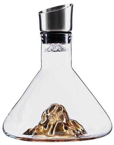 Wine Carafe Decanter - Wine Decanter | 1500ml Glass Red Wine Decanter with Built-in-Dispenser | Red Wine Carafe Decanter | Elegant Decanter, Wine Aerator for Wine Enthusiast