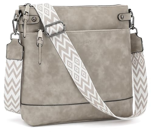 TANTOMI Umhängetasche Damen, Handtasche Damen Mittelgroß Schultertasche Tasche Damen PU Leder Mittelgroß mit 6 Kartenfächern