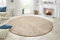 BT Carpet Wolly Teppich Rund – Wohnzimmerteppich Flachgewebe Kurzflor Woll-Optik Wolle Skandi-Look Esszimmer, Wohnzimmer, Kinderzimmer, Schlafzimmer – Creme, 200cm