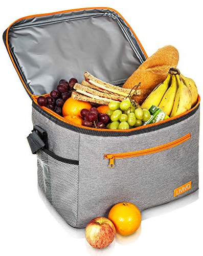 LIVIVO 20L Premium Insulated Cooler Bag – 30 Can Capacity Lunch Cool Bag with Adjustable Strap – Leakproof EVA Lining – Portable Meal Box for Camping, Picnic, BBQ, Beach, Garden or Outdoor Use
