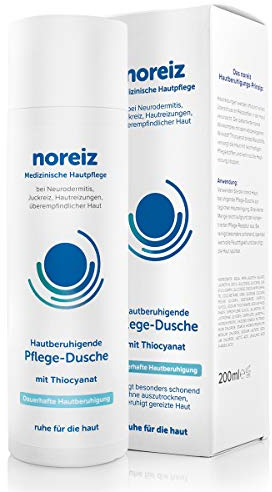noreiz Hautberuhigende Pflege-Dusche • Medizinisches Duschgel bei Juckreiz, Neurodermitis und empfindlicher Haut • mit Thiocyanat • milde Rezeptur • 200ml