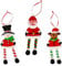 Christmas Tree Hanging Decorations Santa Snowman Reindeer Xmas Tree Wall Home Décor Ornaments 3pcs Set