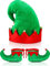 SATINIOR Weihnachten Santa Elf Schuhe und Hut Weihnachten Rot Grün Kostüm Zubehör-Set (21 cm/ 8 Zoll)