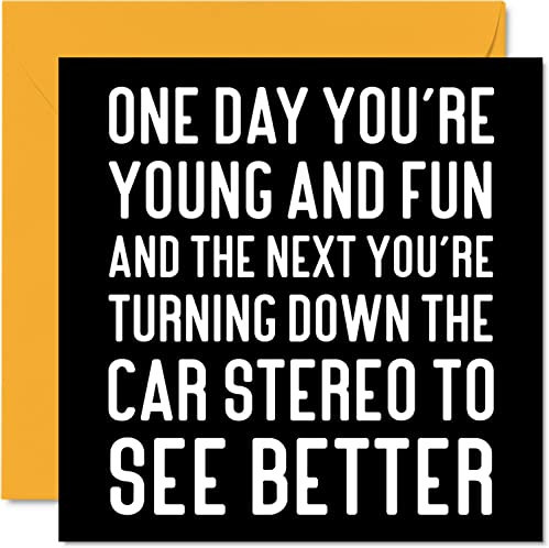 Stuff4 Lustige Geburtstagskarten für Frauen Männer – Autoradio – unhöfliche Geburtstagskarten für Ihn Ihre Mutter Vater Bruder Schwester Kollege 145 mm x 145 mm Geburtstag Grußkarten