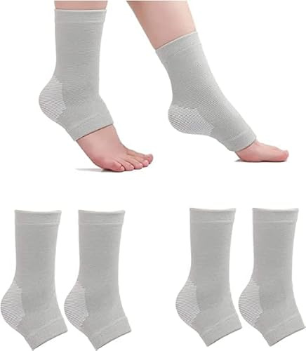 EHOTER Chaussettes de compression en bambou, chaussettes anti-fatigue, chaussettes apaisantes pour soulager la neuropathie au moment du coucher, chaussettes de soutien de la voûte plantaire pour homme et femme