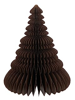 J-Line Dekoration Weihnachtsbaum faltbar - Papier - braun - groß