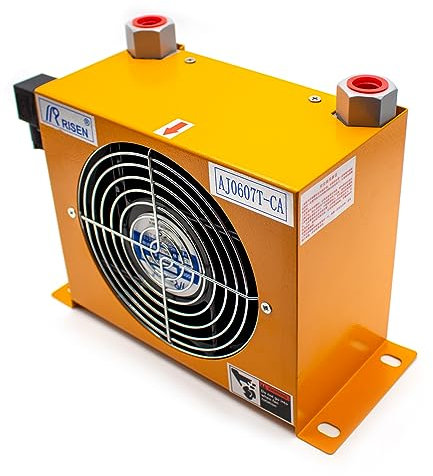 Jieotwice AJ0607T-CA Radiatore Aria Idraulico Radiatore Olio Raffreddato ad Aria Scambiatore di Calore Raffreddamento Olio(DC 12V)